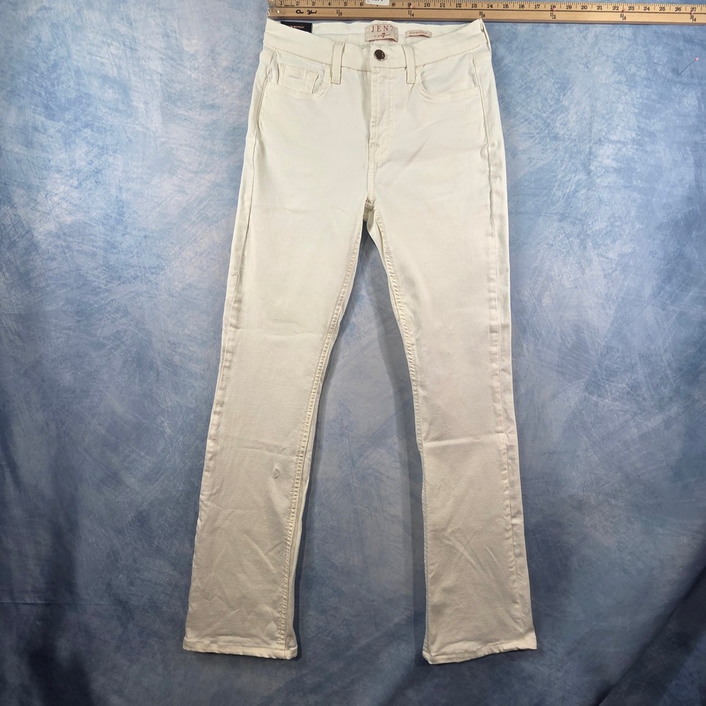 Jen7 by 7 For All Mankind White Slim Bootcut Jeans Size 4 High Rise Stretch